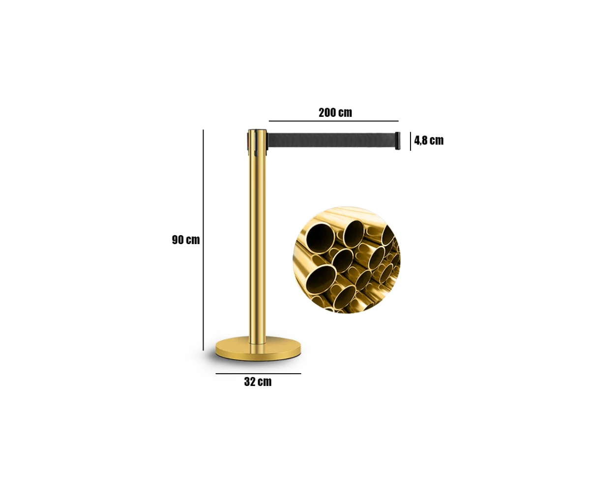 goldener-absperrpfosten-mit-schwarzem-band